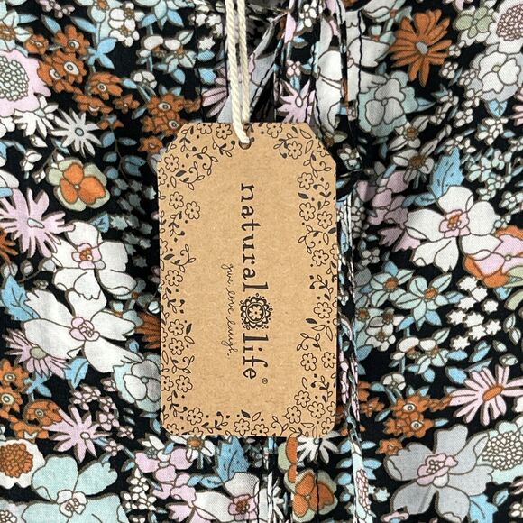 Natural Life Floral Dress Womens XL Pleated Boho Peasant Cottagecore Fairy NWT - Picture 6 of 14